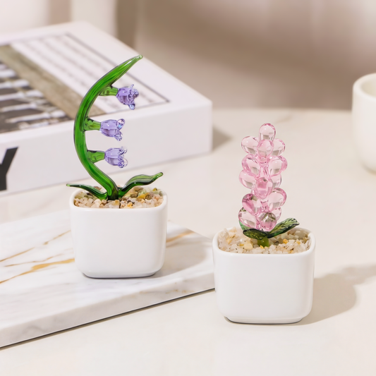 7916AUS1 handmade glass potted plants unique decor gifts for her 7916aokv5a