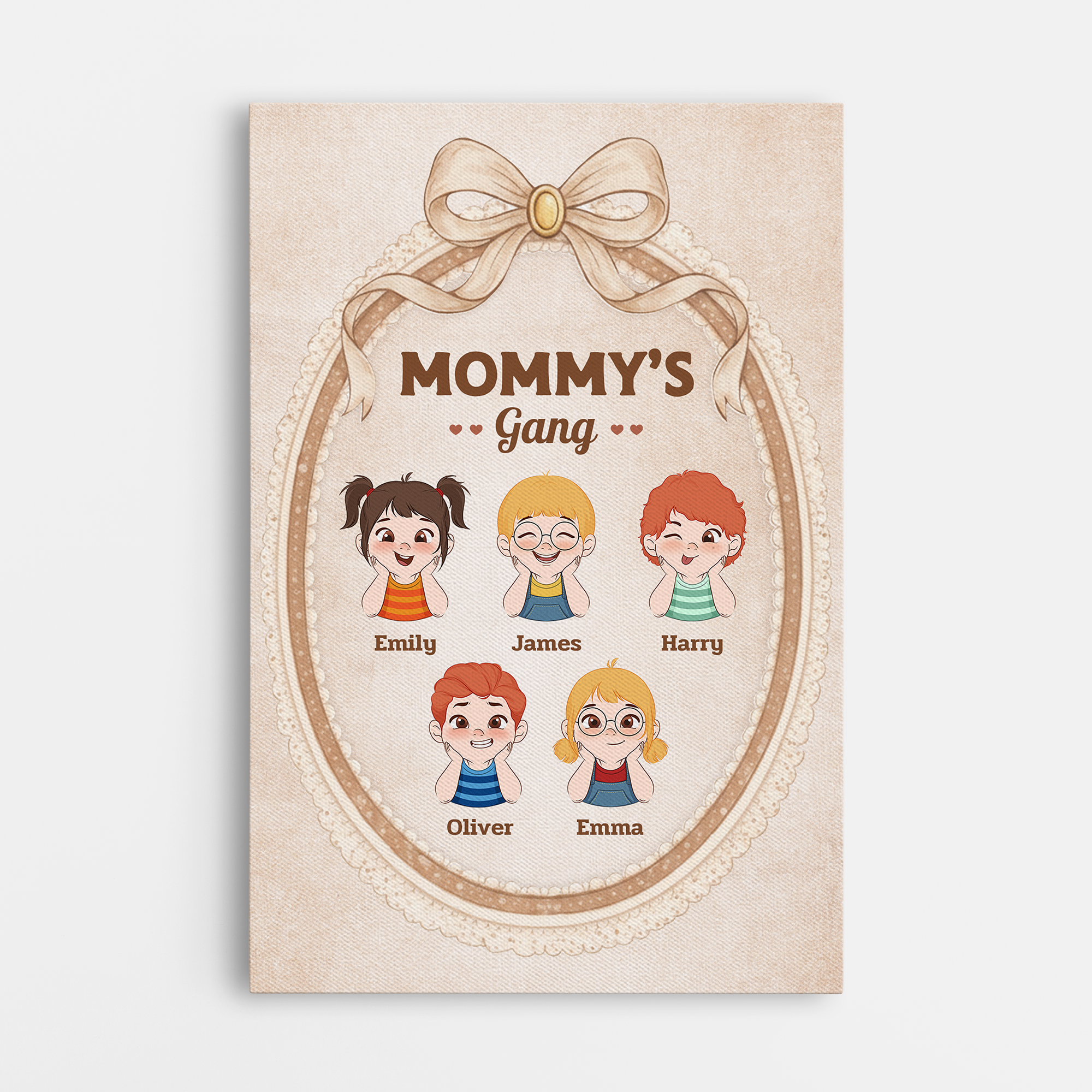 7917CUS1 mommy gang canvas custom mothers day gifts for momgrandma 7917c8xha