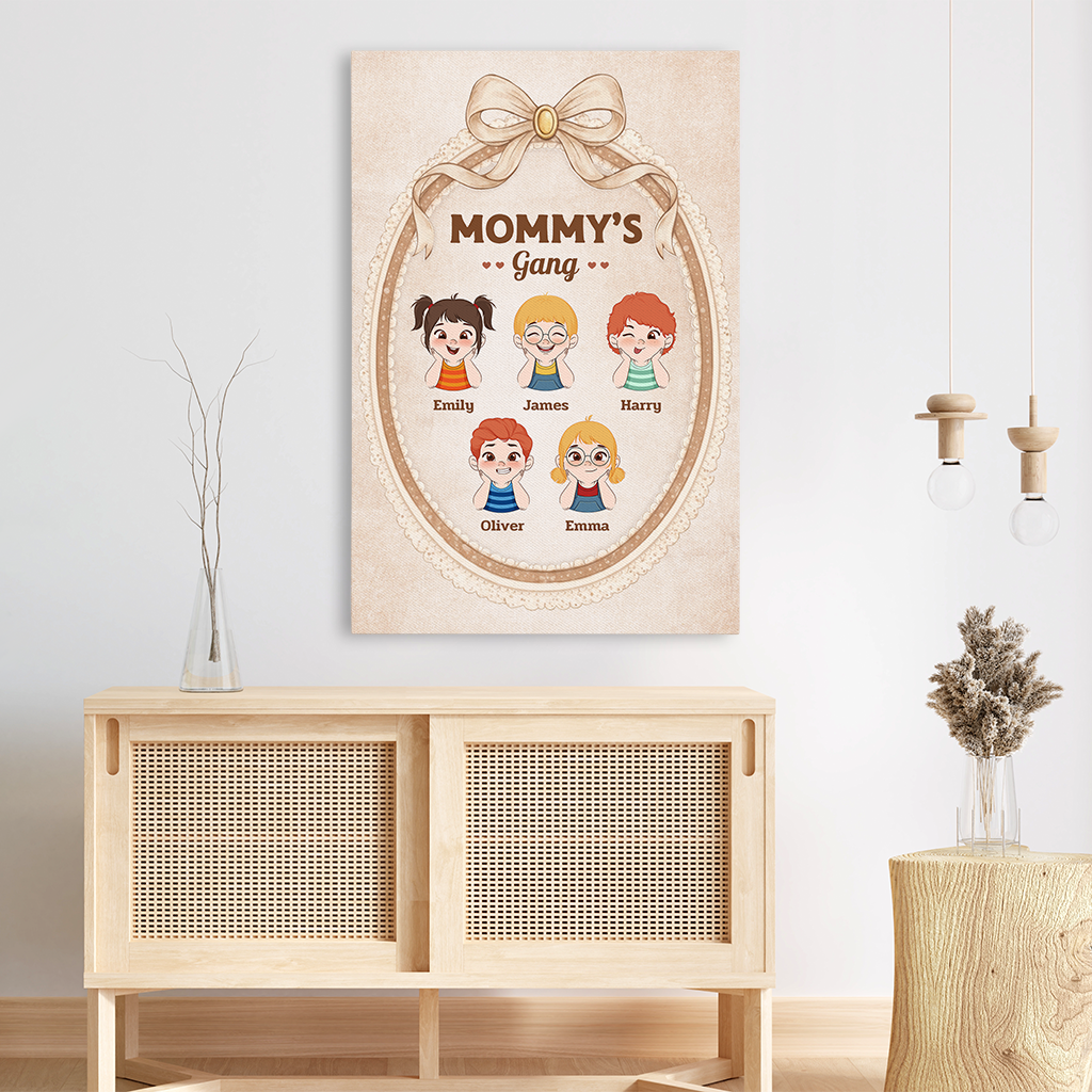 7917CUS3 mommy gang canvas custom mothers day gifts for momgrandma 7917c8xha