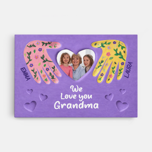 7922CUS1 hanprint canvas with photo custom gifts for grandmagrandpa 7922c8hma