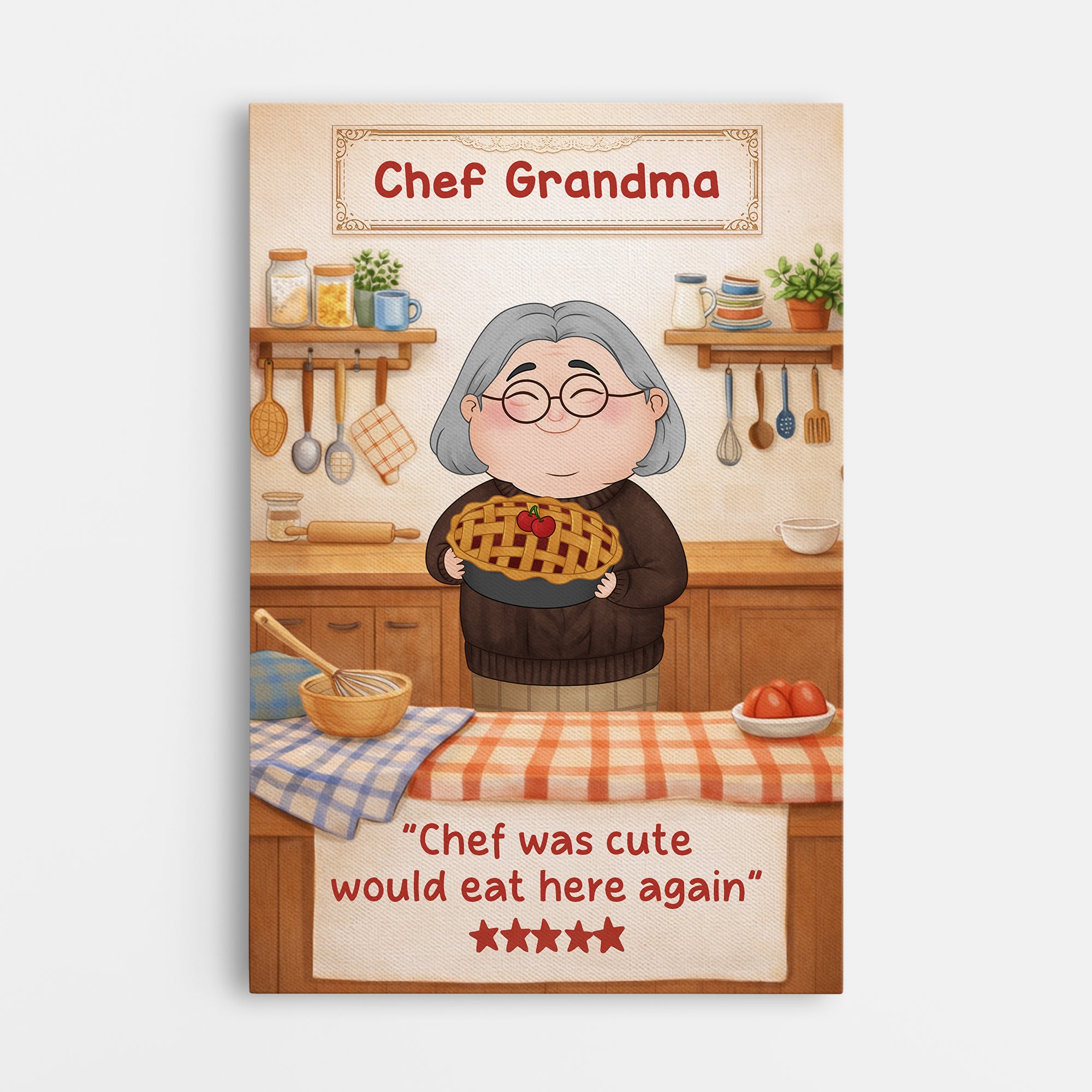 7925CUS1 chef was cute would eat here again canvas custom gifts for momgrandma 7925cspza