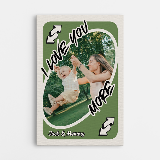 7929CUS1 love you more photo canvas print custom gifts for momdad 7929csqha