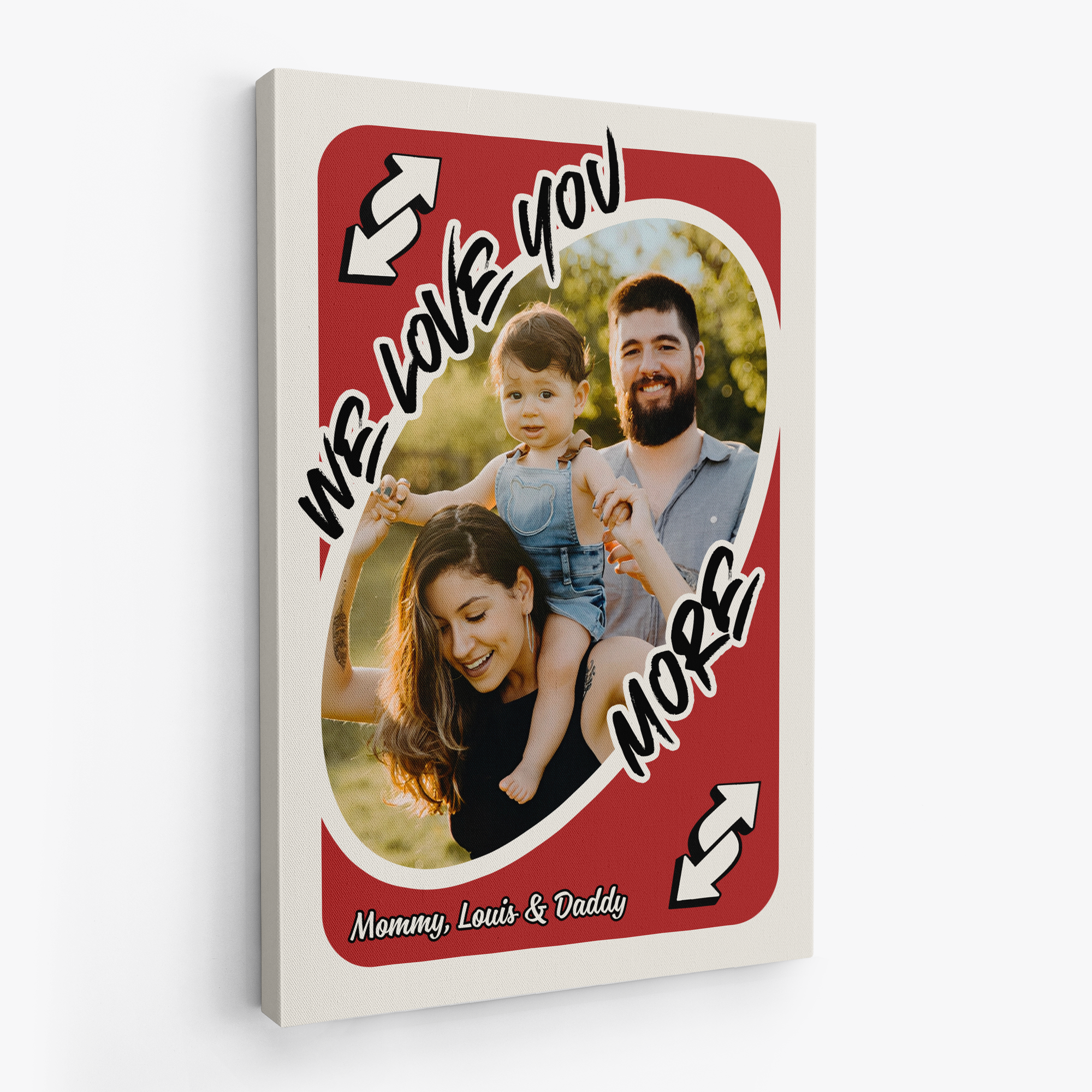 7929CUS2 love you more photo canvas print custom gifts for momdad 7929csqha