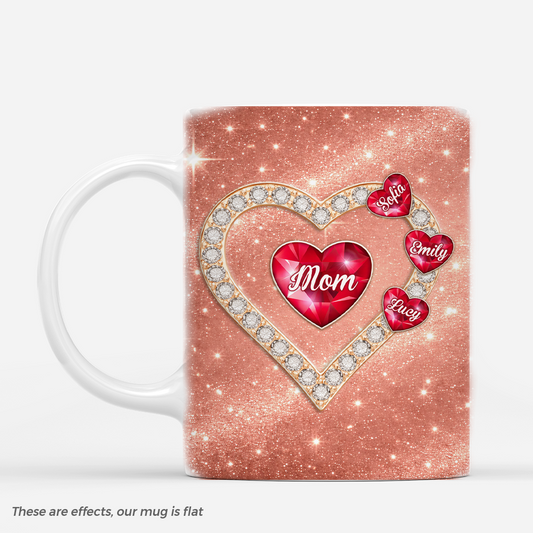 7938MUS1 diamond heart mug with names customized gifts for momgrandma 7938mt6ca_c6059159 9ff4 4641 8923 666a7ce8bdfa