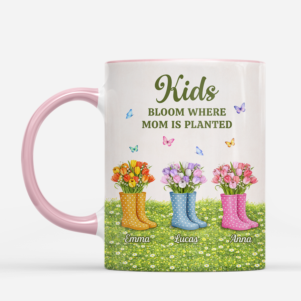 7939MUS2 grandkids bloom where grandma is planted mug custom gifts for grandmamom 7939mtkca
