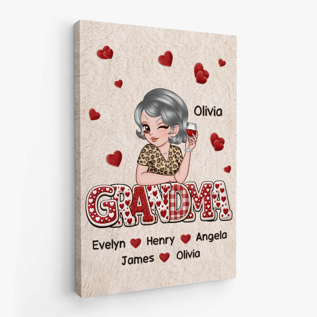 7941US2 mama canvas with names custom canvas gifts for mom_grandma 7941ctqna