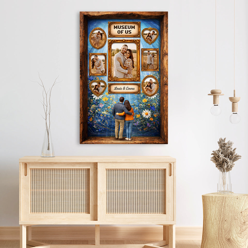 7944CUS3 3d printing effect museum of us canvas with photos custom couple gifts 7944cspwg