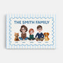 7945CUS1 family name canvas art_ personalized gifts for family with pet 7945c3vmf_1