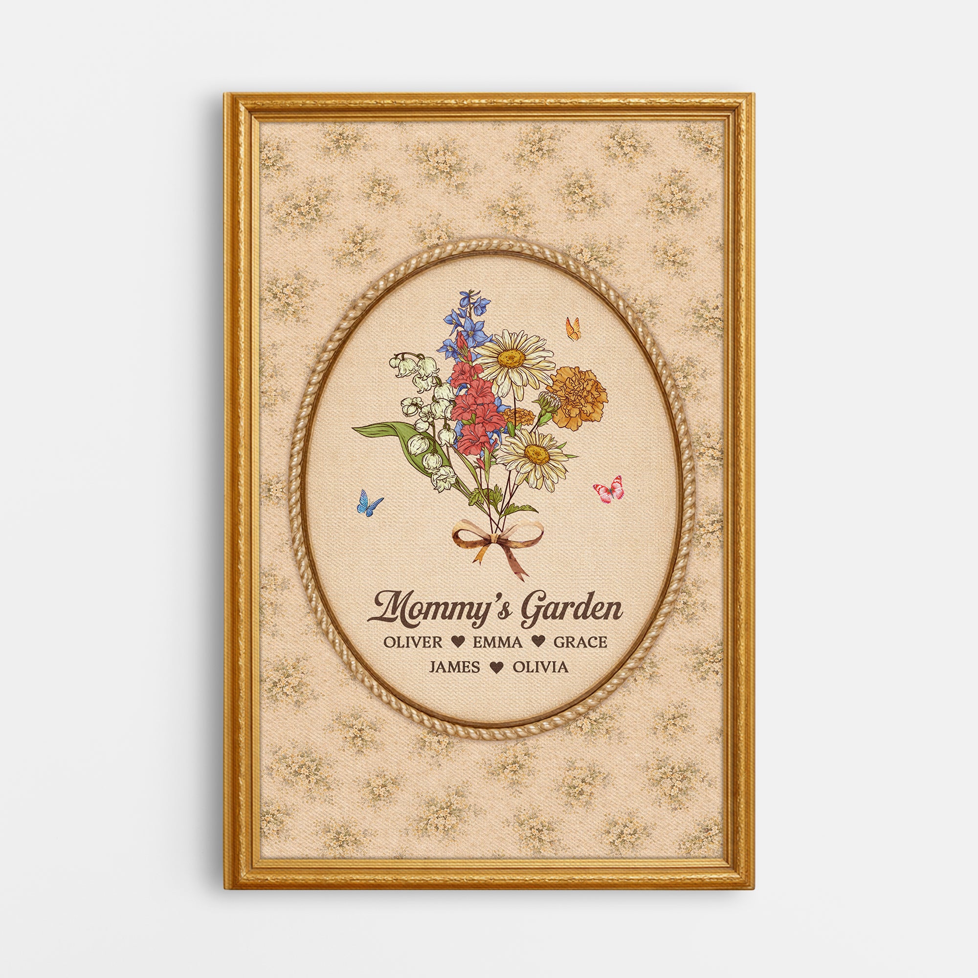 7951CUS1 3d printing effect moms garden gift_ custom canvas for momgrandma 7951ccpca