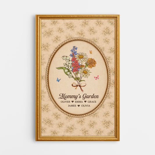 7951CUS1 3d printing effect moms garden gift_ custom canvas for momgrandma 7951ccpca