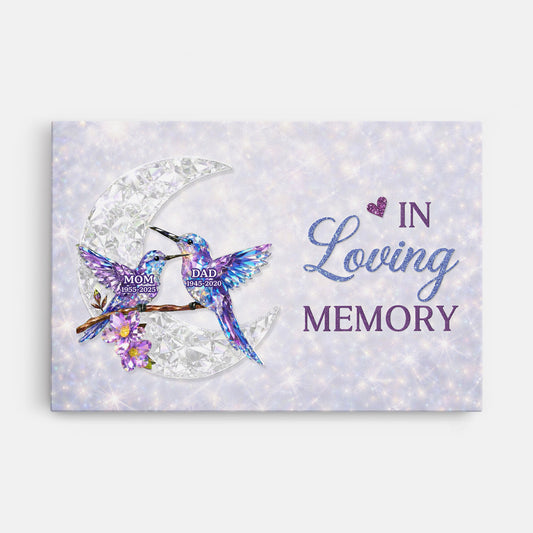 7953CUS1 custom in loving memory canvas hummingbird memorial gifts_ for loss of momdad 7953ctlta