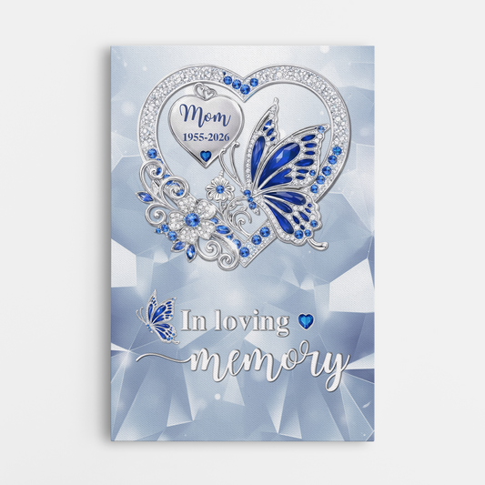 7971CUS1 personalized canvas butterfly memorial gifts_ for loss of momdad 7971ctfha