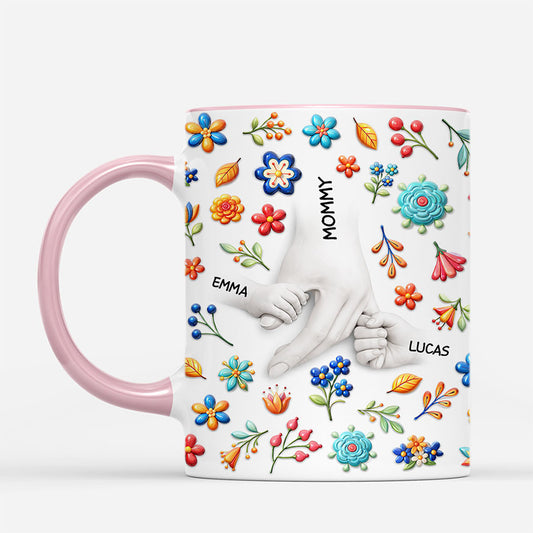 7998MUS1 3d printing effect holding moms hand mug with flowers custom gifts for momgrandma 7998msvma_1