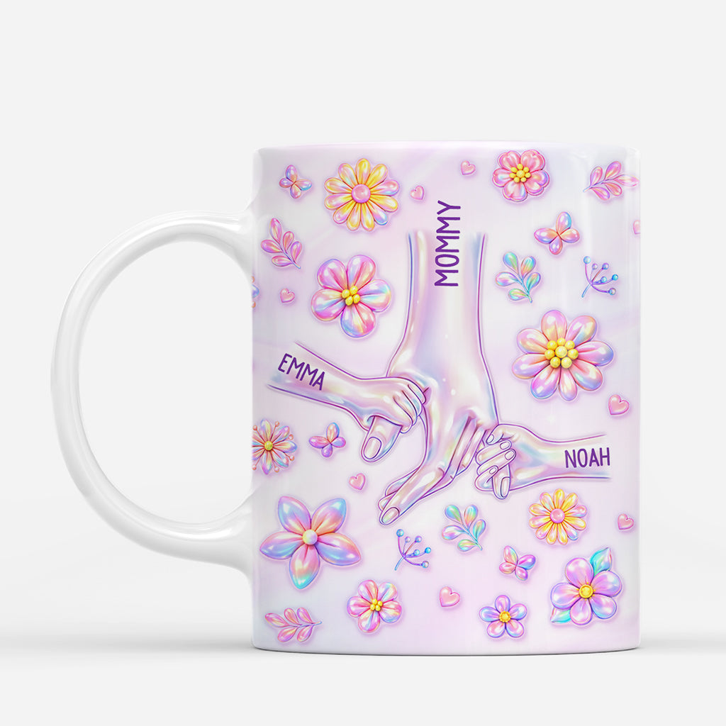 8002MUS2 3d printing effect holographic flower mug custom gifts for momgrandma 8002mspza