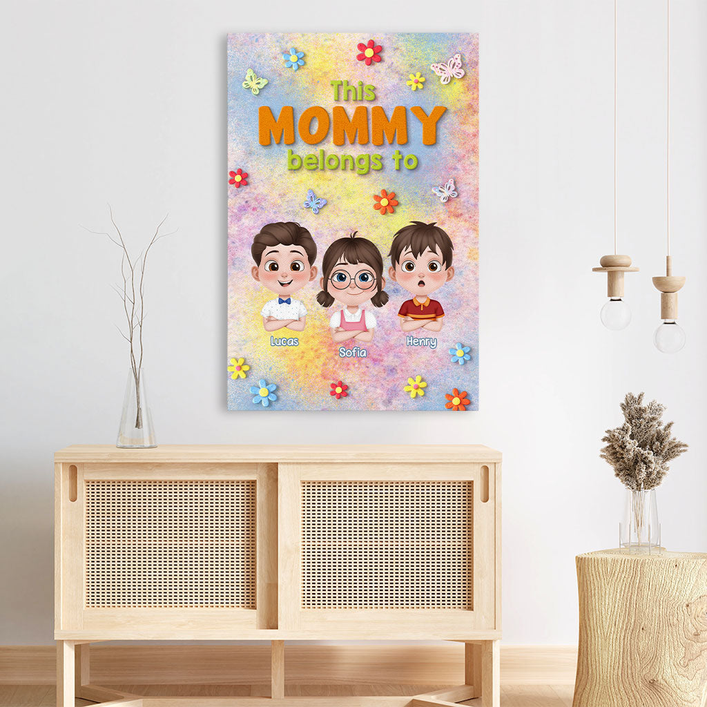 8004CUS3 this mom belongs to canvas personalized gifts for momdad 8004c6kaa
