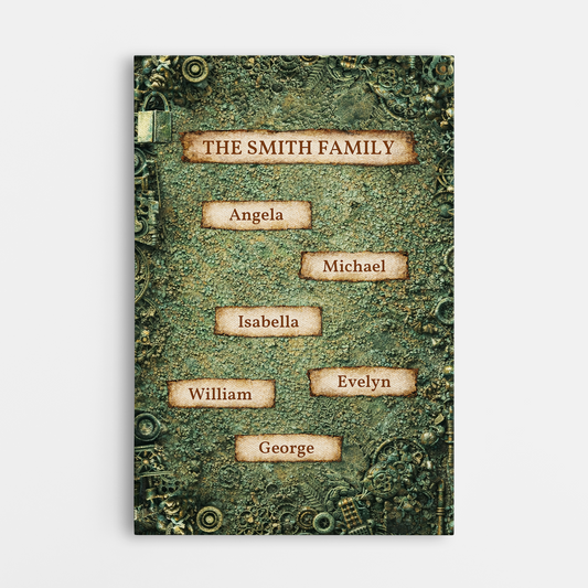 8008CUS1 custom family canvas wall art_ with names_ gifts for the whole family 8008c6khi