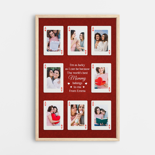 8010CUS1 playing card canvas art_ with photos custom gifts for mom 8010c6fma