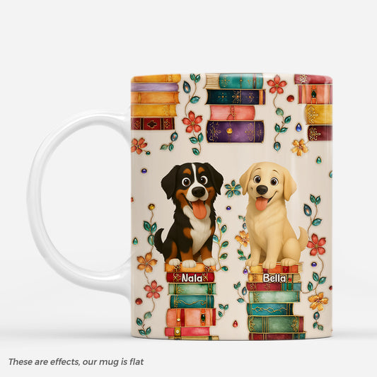 8013MUS1 3d printing effect book and dog mug custom gifts for dog lovers 8013m6dzc_93c08524 89d7 4abd 993a e05d90f41d05