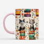8013MUS2 3d printing effect book and cat mug custom gifts for cat lovers 8013m6dzd