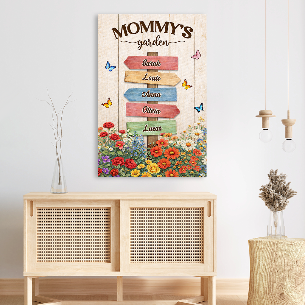 8043CUS3 grandmas garden canvas custom mothers day gifts for grandma 8043ctfwa