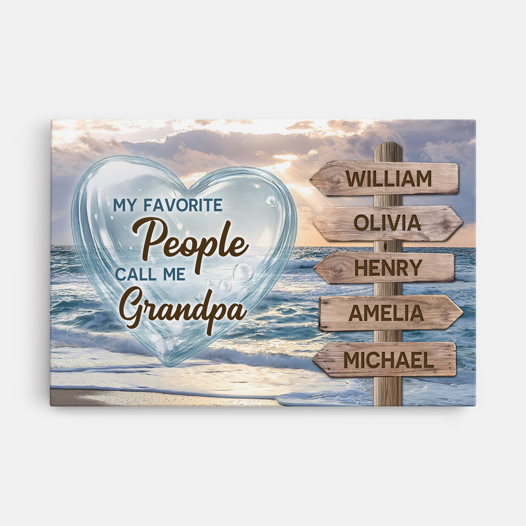 8044CUS1 personalized street sign canvas_ with names gifts for grandmagrandpa 8044ctqhb