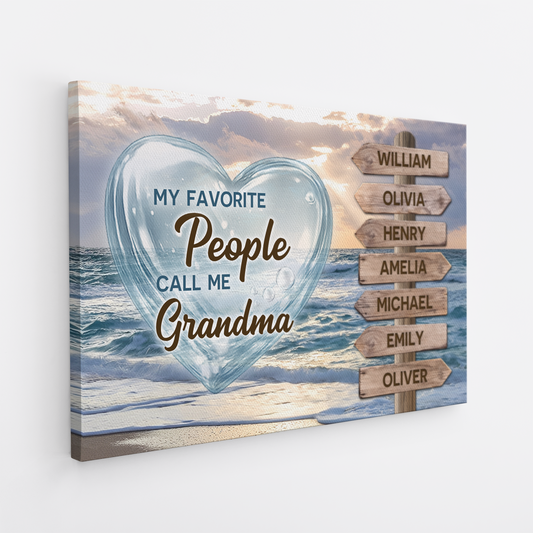 8044CUS2 personalized street sign canvas_ with names gifts for grandmagrandpa 8044ctqhb