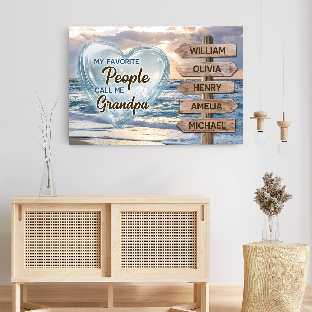 8044CUS3 personalized street sign canvas_ with names gifts for grandmagrandpa 8044ctqhb
