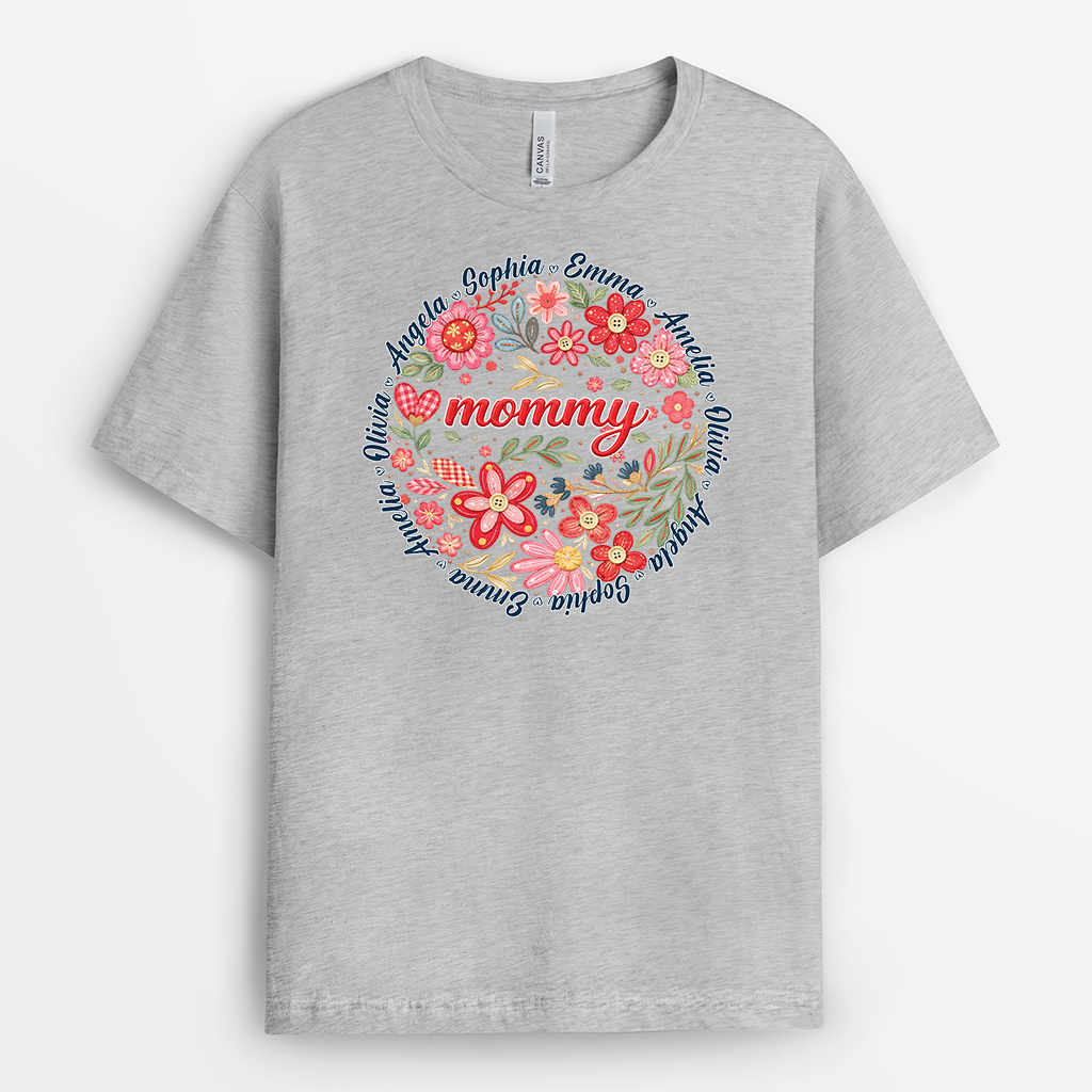 8047AUS2 grandma shirt with flowers personalized gifts for grandmamom 8047asyha