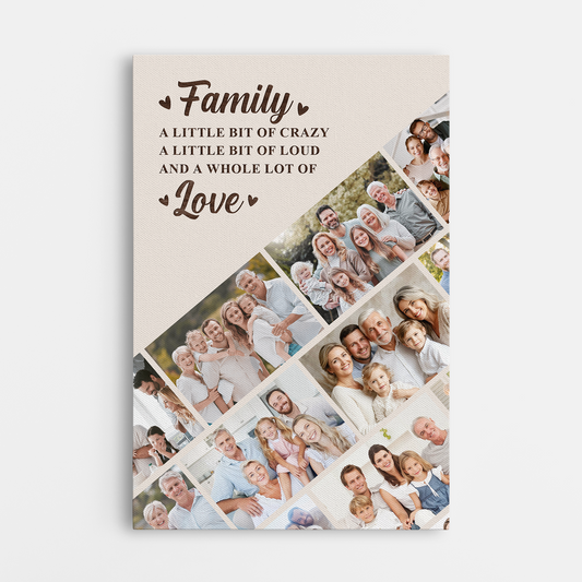 8060CUS1 custom photo collage canvas_ family a little bit of crazy wall art_ 8060cchhi