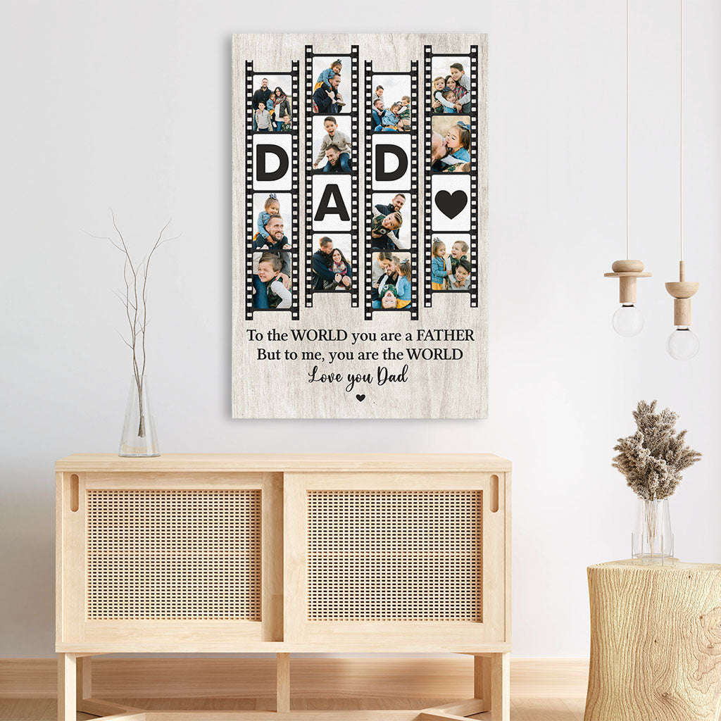 8067CUS1 photo strip canvas art personalized gifts for dadmom 8067c3vab_1