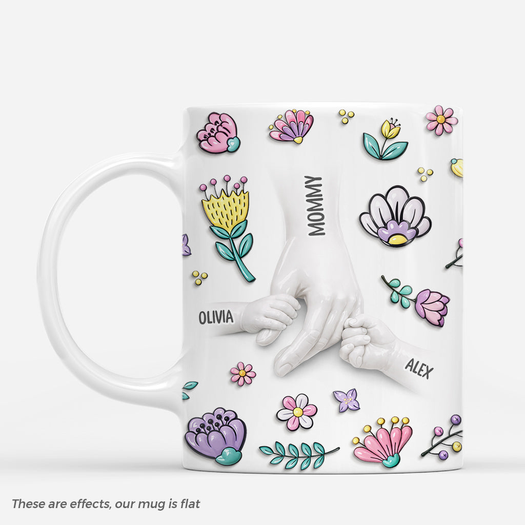 8070MUS1 3d printing effect ceramic flower mugs custom gifts for momgrandma 8070m6pna