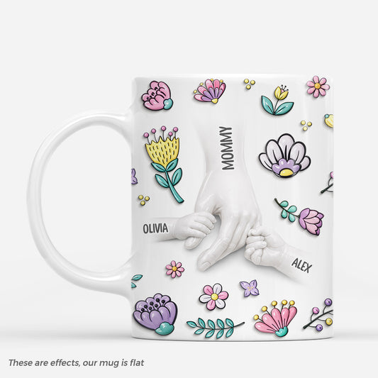 8070MUS1 3d printing effect ceramic flower mugs custom gifts for momgrandma 8070m6pna