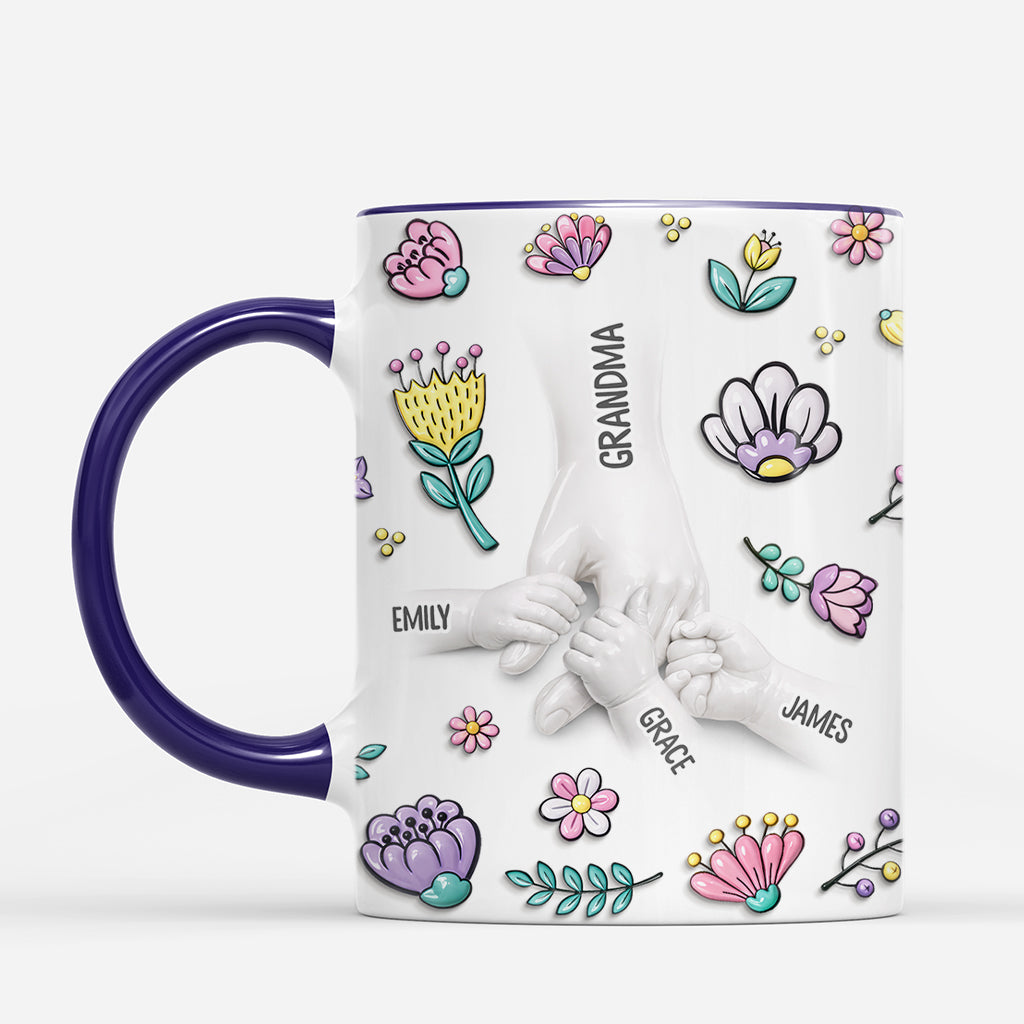 8070MUS2 3d printing effect ceramic flower mugs custom gifts for momgrandma 8070m6pna