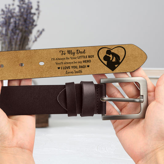 8078JUK2 personalised engraved leather belt for dad from daughter 8078jsqmb