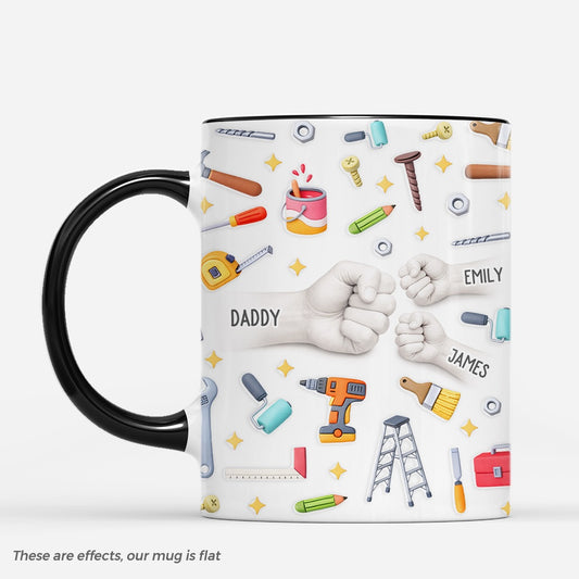 8096MUS1 3d printing effect ceramic fist bump mug custom gifts for dadgrandpa 8096m3xnb