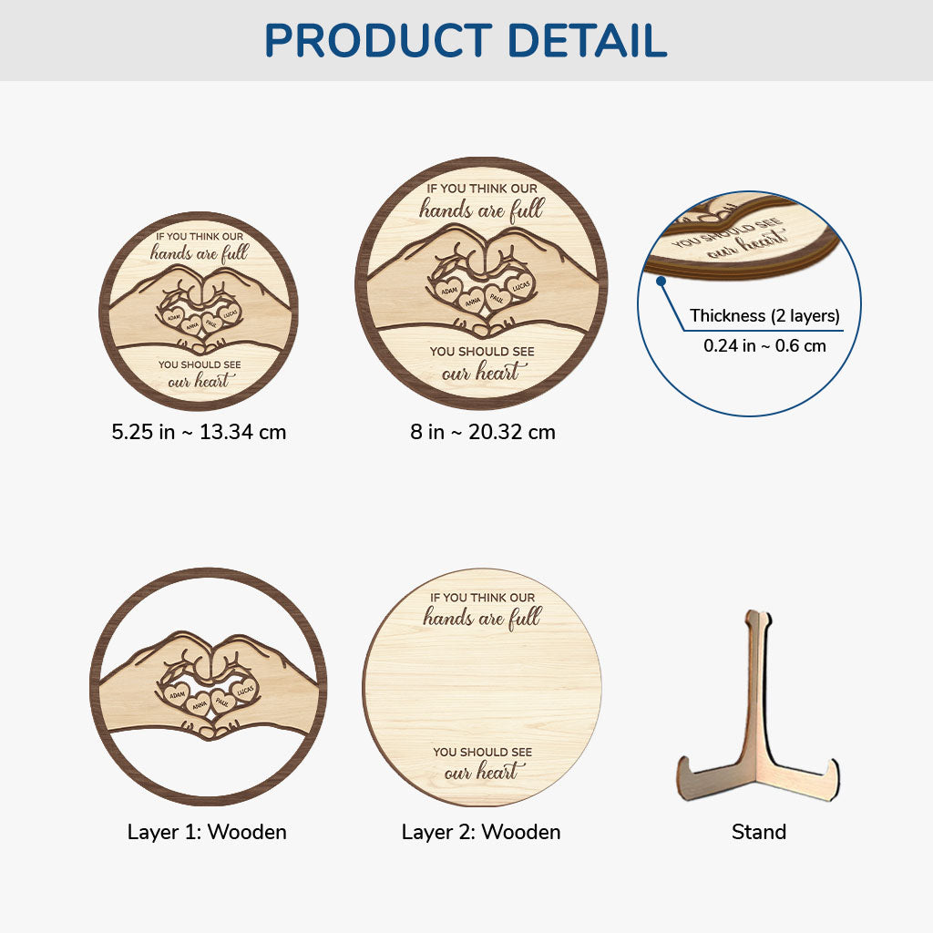8108QUS1 if you think my hands are full_ wooden plaque custom gifts for momdad 8108qstza_1