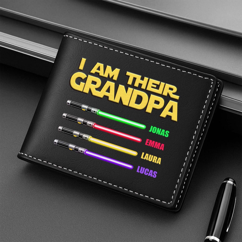 8138JUS2 3d printing effect i am their father leather wallet custom gifts for dad 8138jcqmb