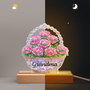 8142LUS5 hologram rose basket night light custom gifts for momgrandma 8142ltkwa