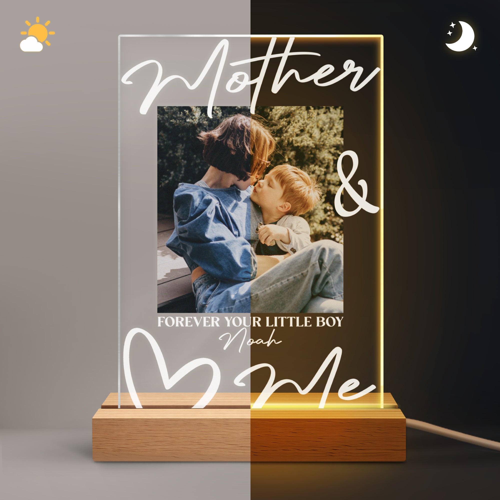 8155LUS2 daddy and me night light personalized photo gifts for dadmom 8155lsymb