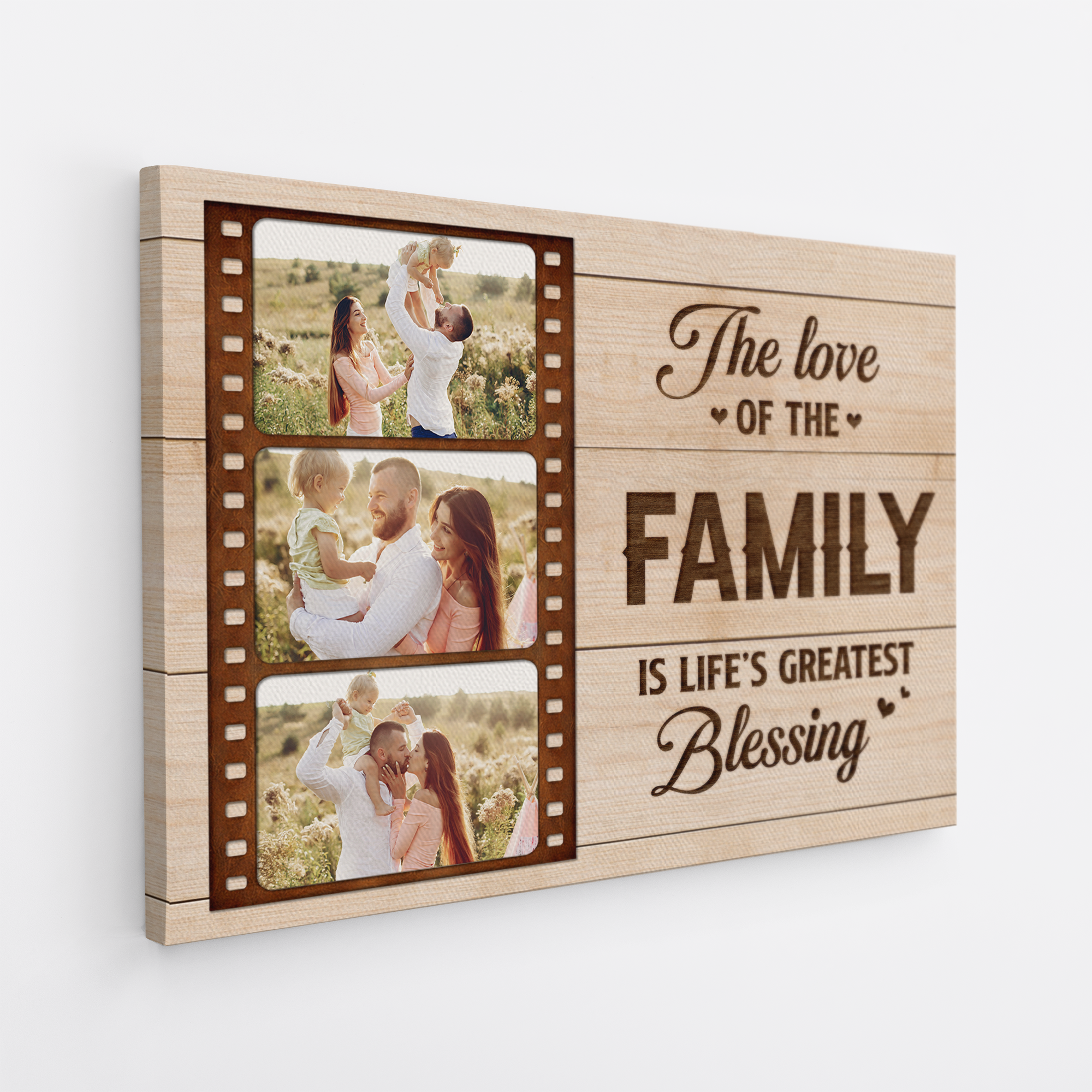 8162CUS2 the love of a family is lifes greatest blessing_ canvas_ custom photo gifts for parents 8162csfwi