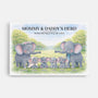 8168CUS1 elephant family wall art canvas personalized gifts for parents 8168cnvmi_1