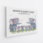 8168CUS1 elephant family wall art canvas personalized gifts for parents 8168cnvmi_2