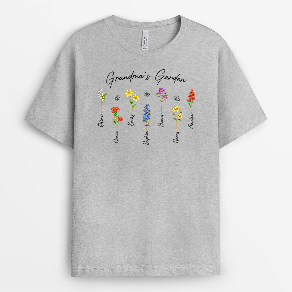 8171AUS1 personalized shirt with names grandmamoms garden gift 8171a8v5a_1