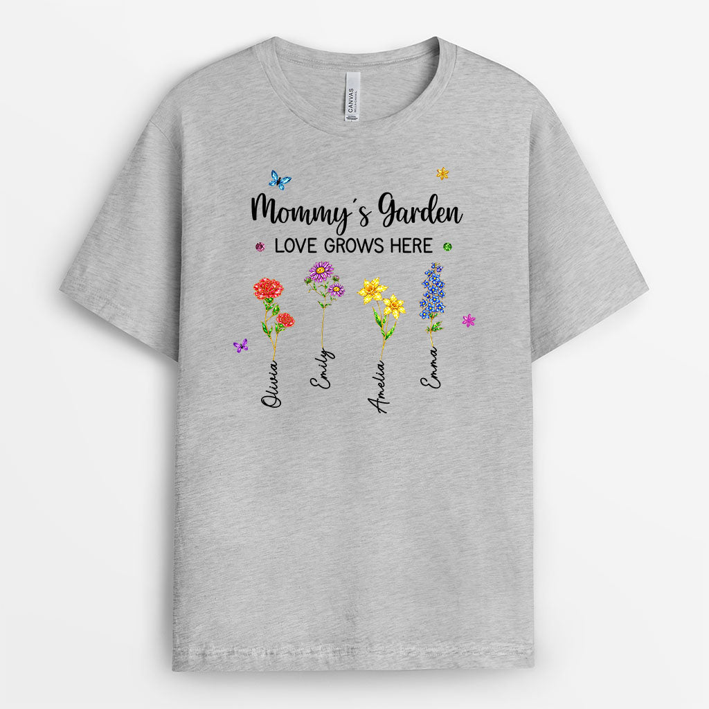 8181AUS3 grandmas garden love grows here t shirt custom gifts for grandmamom 8181a8v5a