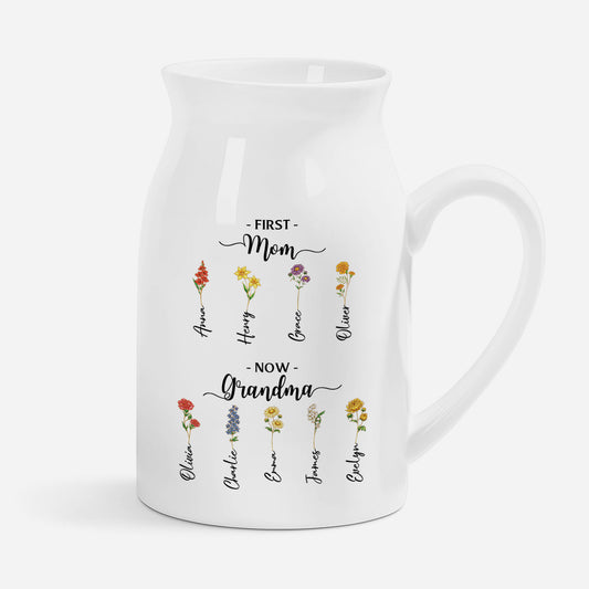 8192OUS1 first mom now grandma flower vase personalized grandmas garden gift 8192o8v5a