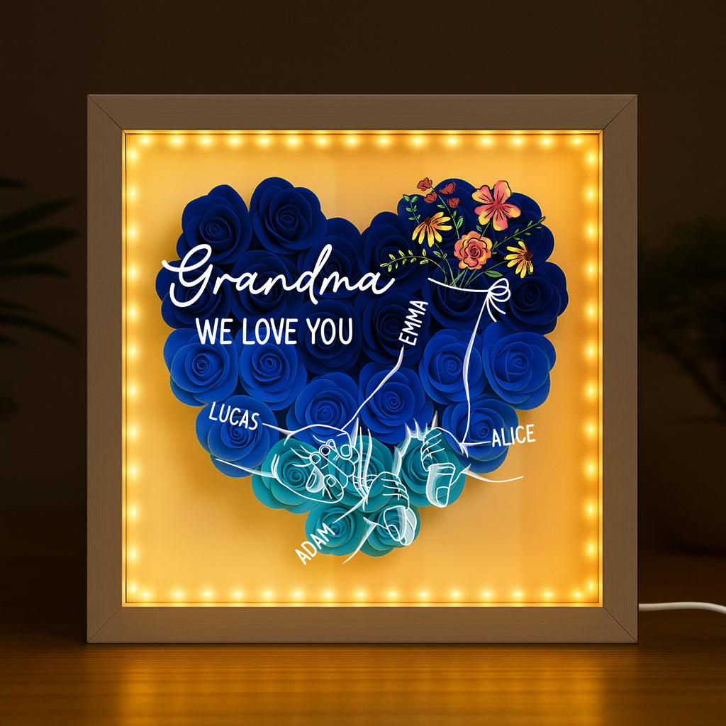 8208OUS2 we love you flower shadow box custom gifts for momgrandma 8208o6paa