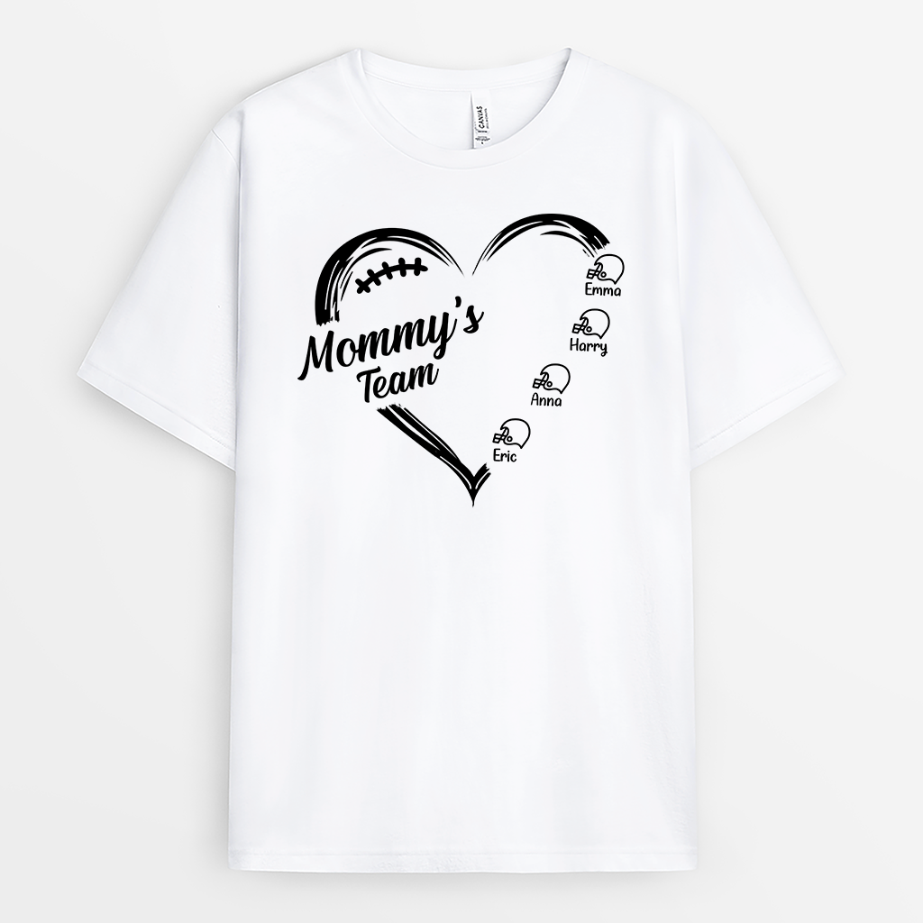 8210AUS1 mommys team shirt personalized football gifts for momgrandma 8210ankaa