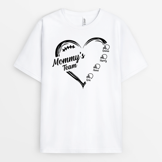 8210AUS1 mommys team shirt personalized football gifts for momgrandma 8210ankaa