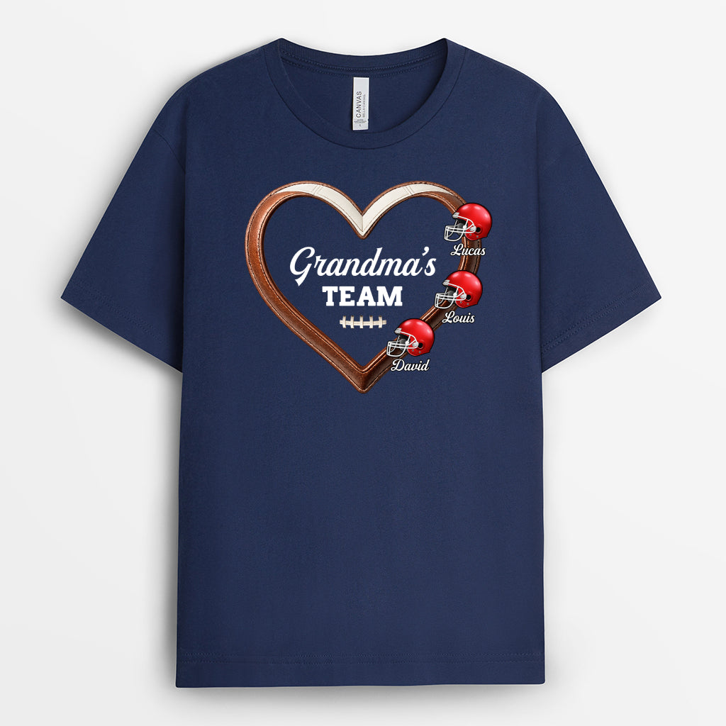 8222AUS2 mommys football team shirt personalized gifts for momgrandma 8222anywa