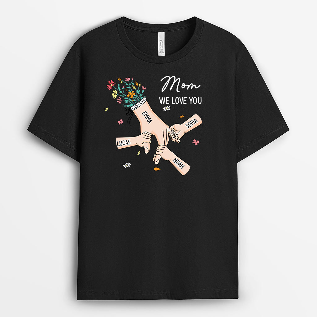 8227AUS1 hand in hand shirt with names customized gifts for momgrandma 8227a6paa